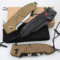HF1 Wilderness Rescue Knife - Heavy Duty Folding for Camping & Emergencies
