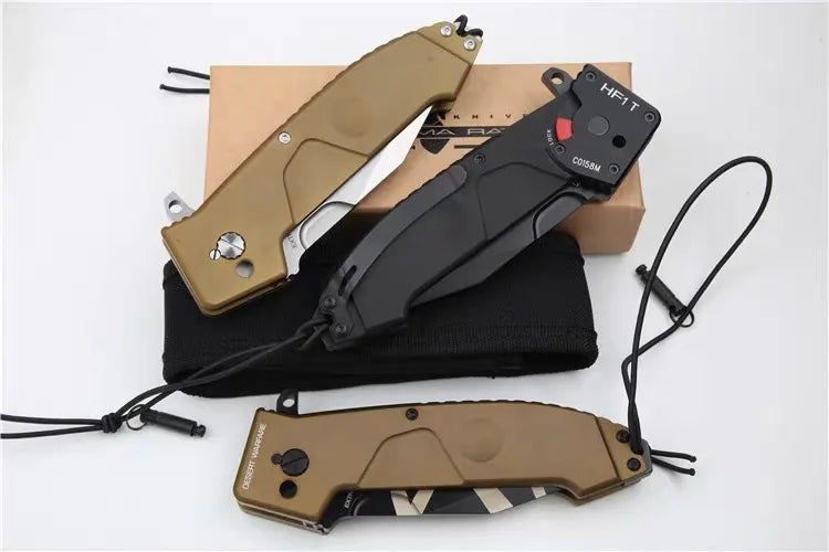 HF1 Wilderness Rescue Knife - Heavy Duty Folding for Camping & Emergencies