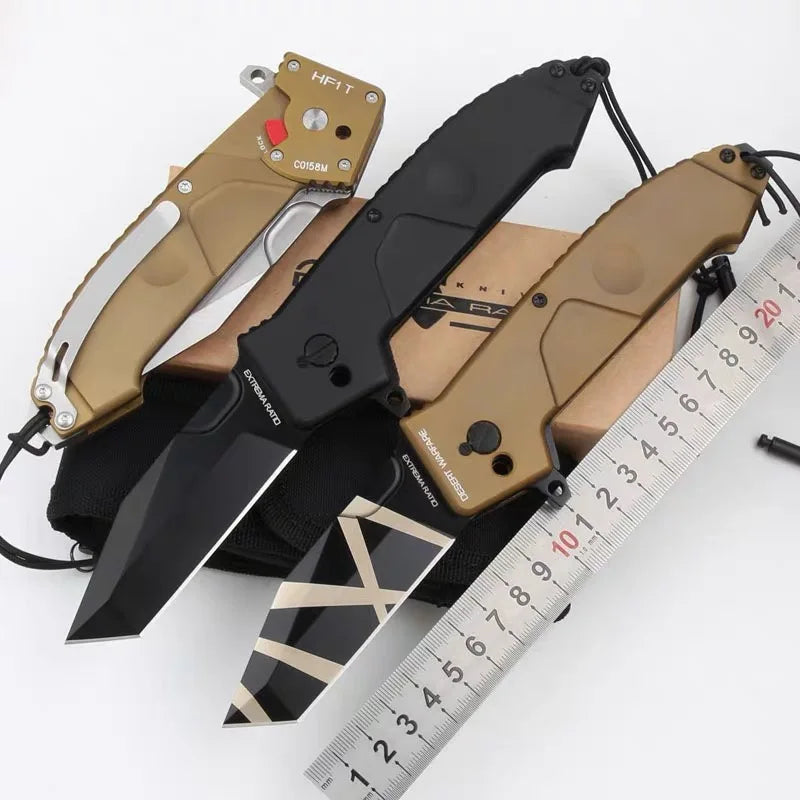 HF1 Wilderness Rescue Knife - Heavy Duty Folding for Camping & Emergencies