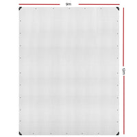 Instahut Tarp Tarpaulin 9x12m Canvas Heavy Duty Camping Cover Clear