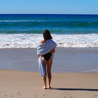 PORTSEA TURKISH COTTON TOWEL - SKY BLUE