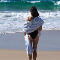 PORTSEA TURKISH COTTON TOWEL - SKY BLUE