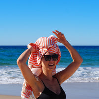 PORTSEA TURKISH COTTON TOWEL - CORAL