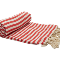 PORTSEA TURKISH COTTON TOWEL - CHERRY
