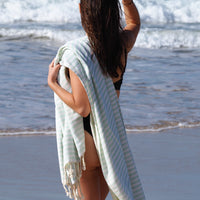 PORTSEA TURKISH COTTON TOWEL - SEAFOAM