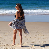 PORTSEA TURKISH COTTON TOWEL - MIDNIGHT