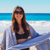 PORTSEA TURKISH COTTON TOWEL - DENIM