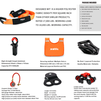 X-BULL 4WD Recovery Kit Snatch Strap / Recovery Tracks Gen3.0/ Mounting pins