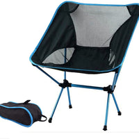 Ultralight Aluminum Alloy Folding Camping Camp Chair Outdoor Hiking Patio Backpacking Blue
