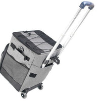 Cooler Picnic Bag Trolley Thermally Insulated - 36L - 60 cans - Grey - Drinks Food Cool Bag
