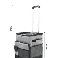 Cooler Picnic Bag Trolley Thermally Insulated - 36L - 60 cans - Grey - Drinks Food Cool Bag