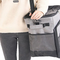 Cooler Picnic Bag Trolley Thermally Insulated - 36L - 60 cans - Grey - Drinks Food Cool Bag