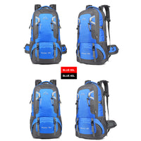 40L Waterproof Outdoor Hiking Backpack Camping Outdoor Trekking Bag(Blue)